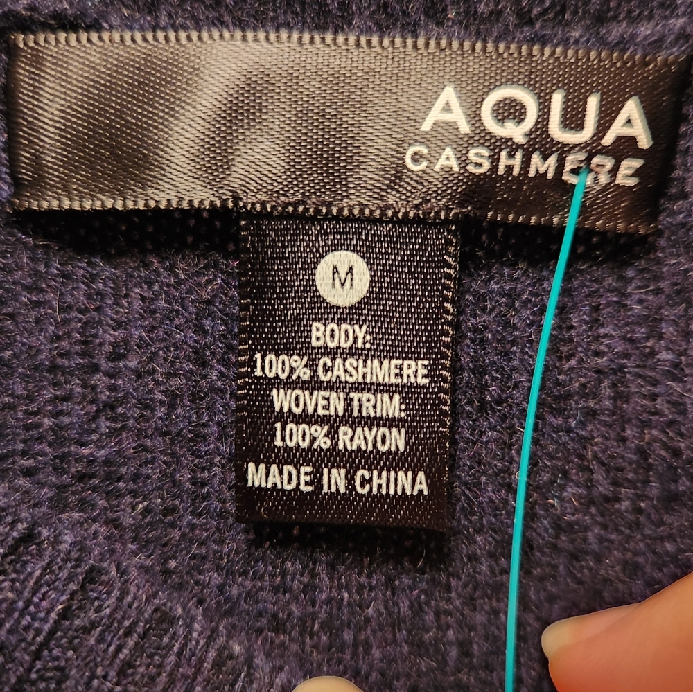 Aqua Cashmere Sweater Top - Picture 3 of 6